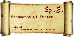 Szombathelyi Eszter névjegykártya
