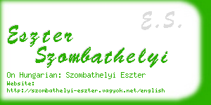 eszter szombathelyi business card